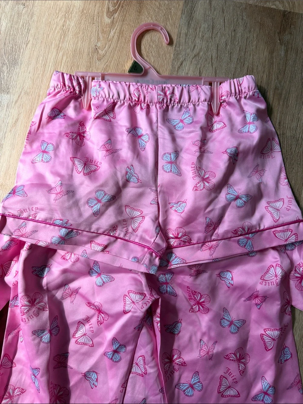 NWT Juicy Couture Girls' Pink Butterfly Pajama Set size 6/6X